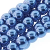 Colier ceh din mărgele de sticlă Tekla, 6 mm, 75 buc - Persian Blue
