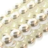 Colier ceh din mărgele de sticlă Tekla, 6 mm, 75 buc - White