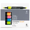 Set markere tip pensulă cu alcool cu două vârfuri Promarker Brush - 6 buc, mid tones