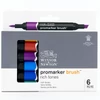 Set markere tip pensulă cu două vârfuri ProMarker Brush- 6 buc, rich tones