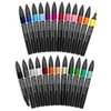 Set de markere cu alcool Promarker Brush cu două capete - 24 buc, student designer set