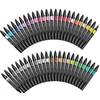 Set de markere cu alcool Promarker Brush cu două capete - 48 de buc, essential collection set