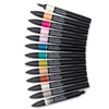 Set de markere cu alcool ProMarker cu două capete - 12+1 buc, manga romance