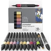 Promarker Set markere cu alcool cu două vârfuri  - 12+1 buc, Manga Steampunk - 12+1 buc