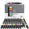 Set markere cu alcool cu două vârfuri ProMarker- 12+1 buc, Set 2