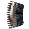 Set de markere cu alcool ProMarker cu două capete - 12+1 buc, skin tones