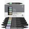 Set markere cu alcool cu două vârfuri ProMarker - 6 buc, metallic