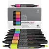 ProMarker Set markere cu două vârfuri- 6 buc, neon