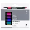 Set markere cu alcool cu două vârfuri ProMarker- 6 buc, rich tones