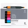 Set markere cu alcool cu două vârfuri - 6 buc, vibrant tones