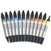 Promarker Watercolour marker tip pensulă acuarelă cu două vârfuri   set  - 12 buc, landscape tones