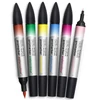 Imagine 8/9 - Promarker Watercolour marker tip pensulă acuarelă cu două vârfuri   set  - 6 buc, floral tones