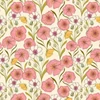 Imagine 1/2 - Tesatura patchwork - Makower - Meadow Walk Poppies Cream 1337L