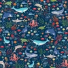 Tesatura patchwork - Makower - Deep Blue Sea 137/B8 Creatures dark blue