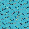 Tesatura patchwork - Makower - Deep Blue Sea 138/B2 Divers light blue