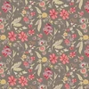 Material patchwork  - Makower - Wildflower Cottage 1590C Wildflower pewter