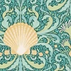 Imagine 1/7 - Material patchwork  - Tilda Cotton Beach - Scallop shell teal 100336