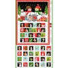 Imagine 1/4 - Material patchwork  - Makower - Christmas Santa Paws Cats advent 2477-1 Panel, 60cm