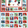 Imagine 3/4 - Material patchwork - Makower - Christmas 23 Advent Santa Snowman  2589-1 Panel, 60cm
