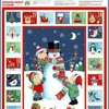 Imagine 4/4 - Material patchwork - Makower - Christmas 23 Advent Santa Snowman  2589-1 Panel, 60cm