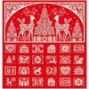 Tesatura patchwork - Makower - Christmas 25 Scandi Advent Red 117/R, Panel, 60cm