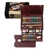 Talens Rembrandt Set pictură în ulei, Master - 10x15 ml + 12x40 ml + 2x60 ml + accesorii în cutie de lemn