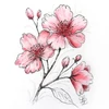 Set de desen Sakura Creative Kit - Cherry Blossom