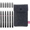 Imagine 4/5 - Set stilou de desen tehnic Sakura Pigma Micron - set de 6 + suport stilou, Black Edition