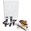 Set de vopsele acrilice abstracte Sennelier, Step by Step - Kabari Portrait: 7x21 ml + pânză + pensulă
