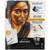 Set de vopsele acrilice abstracte Sennelier, Step by Step - Kabari Portrait: 7x21 ml + pânză + pensulă