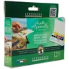Sennelier la petite Aquarelle Hands Free Set culori acuarelă - în recipiente 12x1/2  + pensulă cu rezervor de apă
