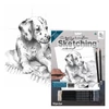 Set desen grafic schita cu instrumente, 22x30 cm - catelus dalmatian