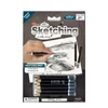 Imagine 1/2 - Mini set de desen grafic cu unelte, 12x18 cm - Balene
