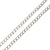 Lanț metalic pentru bijuterii, 2 m - rodiu, 3x6 mm