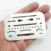 Șablon pentru radieră, metal, 6x9,3 cm