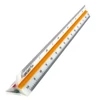 Rigla triunghiulară cu scală de 30 cm – 1:20, 1:25, 1:50, 1:75, 1:100, 1:125