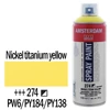 Talens Amsterdam spray vopsea acrilică pe bază de apă, 400 ml - 274, nickel titanium yellow
