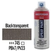 Talens Amsterdam spray vopsea acrilică pe bază de apă, 400 ml - 745, black transparent