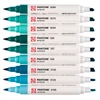 Talens Pantone marker pensulă  cu două vârfuri în set   - 9 buc, Blue green