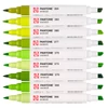 Talens Pantone marker pensulă  cu două vârfuri în set   - 9 buc, Green yellow