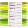 Talens Pantone marker pensulă  cu două vârfuri în set   - 9 buc, Green yellow