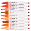 Talens Pantone marker pensulă  cu două vârfuri în set   - 9 buc, Cool red