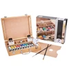 Set de vopsele în ulei Talens Van Gogh - 10x40 ml + accesorii, cutie din lemn