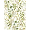 Hârtie de decoupage Tassotti - compoziție florală în nuanțe de verde și auriu