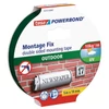 Tesa 55751 Powerbond bandă adezivă de montaj cu două fețe, exterior, negru, 19 mm x 5 m