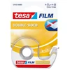 Tesa 57912 Tesafilm bandă adezivă cu două fețe cu dozator de unică folosință, 12 mm x 7,5 m