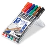 Imagine 1/4 - Marker cu alcool în set, Staedtler, Lumocolor, 0,4mm - 6buc