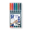 Marker cu alcool în set, Staedtler, Lumocolor, 1mm - 6buc