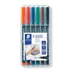 Marker cu alcool în set, Staedtler, Lumocolor, 0,6mm - 6buc