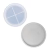 Matriță   Jesmonite din silicon pentru răsină acrilică și sintetică - rotundă, șaibă cu ramă, 10 cm